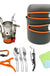 Portable Backpacking Outdoor Picnic Set Hiking Cookware Camping Pot Bowl Stove Set Burner