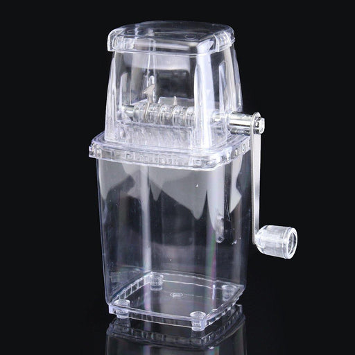 Portable Manual Ice Shaver Block Shaving Machine Crusher Snow Ice Cone Maker Transparent