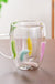 Creative Household Coffee Milk Dried Flower Quicksand Double Layer Glass Cup