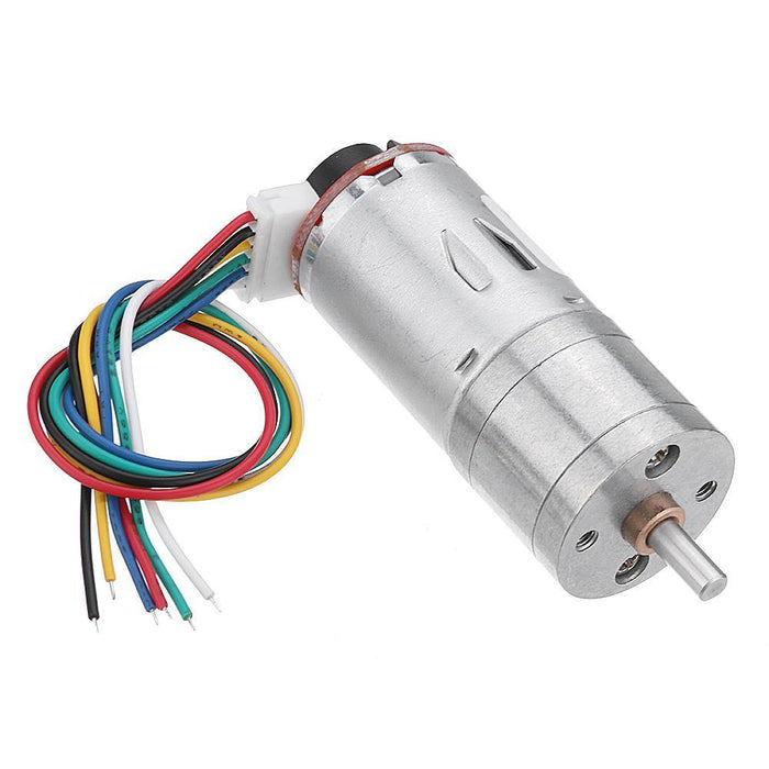 Machifit 25GA370 DC 12V Micro Gear Reduction Motor with Encoder Speed Dial Reducer