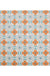 Light Blue and Orange Flower Door Mat