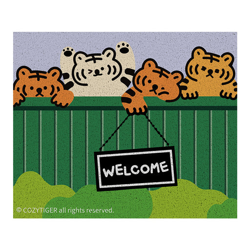 Four Tigers Welcome Home PVC Entrance Door Mat