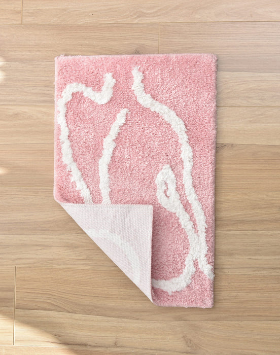 Feblilac Pink Naked Back Bath Mat