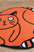 Orange Silly Cat Bath Mat