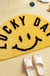 Semicircular Lucky Day Smile Bath Mat