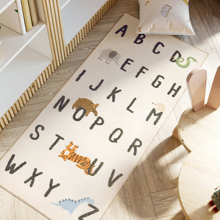 Cartoon Animal and Alphabet Bedroom Runner