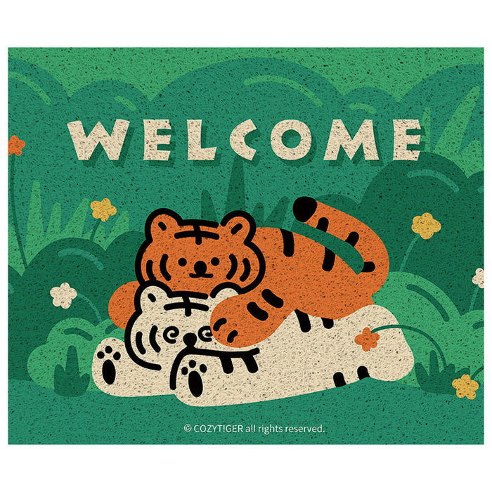 Cute Two Tigers PVC Entrance Door Mat