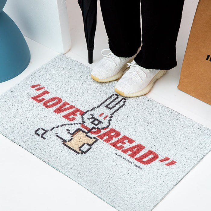 Rabbit Love Bread Door Mat