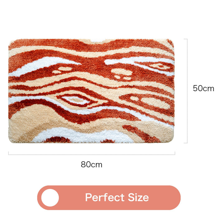 Feblilac Jupiter Stripes Pattern Tufted Bath Mat