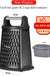 Cheese Grater with Handle, 4 Side Box Grater - Stainless Steel 10 Inch Cheese Slicer Shredder for Kitchen with a Storage Container (Black and Black)