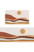 Feblilac Orange Mountains and Rivers Sunrise PVC Leather Kitchen Mat