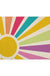 Feblilac Rainbow Sun Rays PVC Coil Door Mat
