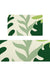 Feblilac Green Leaves PVC Leather Kitchen Mat