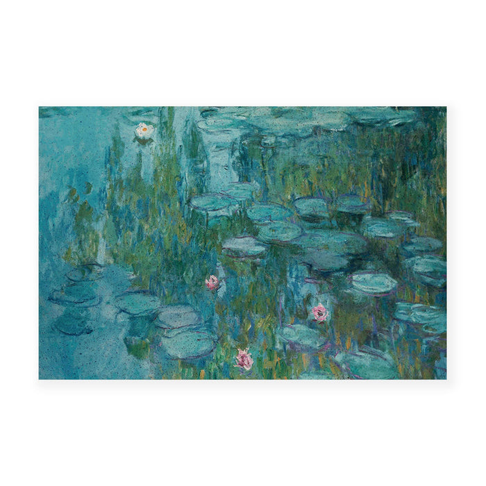 Feblilac Oil Painting Water Lily PVC Coil Door Mat