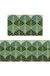 Feblilac Golden Green Ginkgo Leaves PVC Leather Kitchen Mat