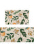 Feblilac Oranges and Leaves PVC Leather Kitchen Mat