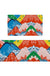 Feblilac Colorful Mountains PVC Leather Kitchen Mat