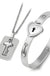 Stainless Steel Love Heart Lock Bangle Bracelet - Okeihouse