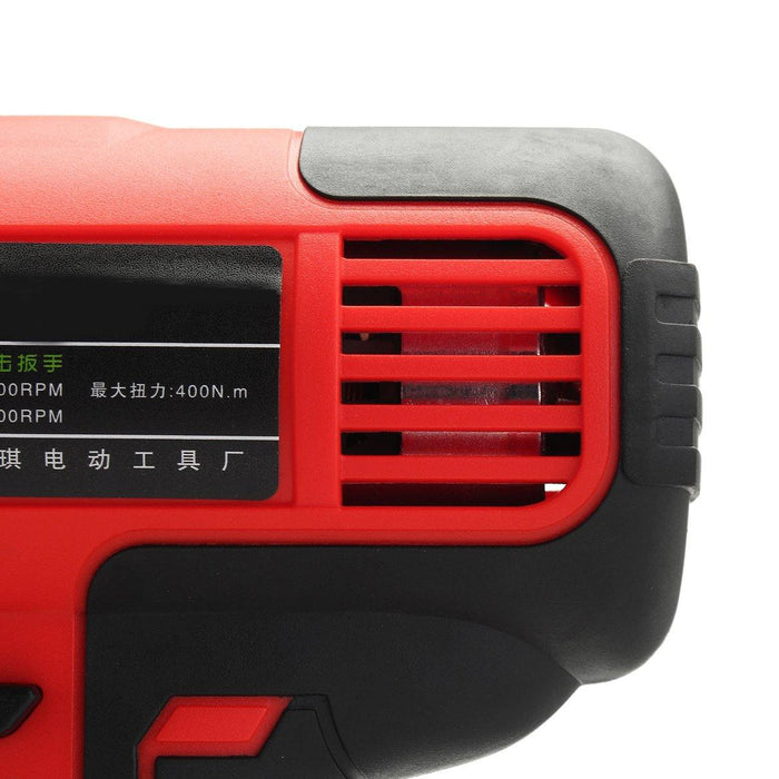 AC 100-240V 12000mah Electric Wrench Lithium-Ion Cordless Impact Wrench 2 Batteries 1 Charger