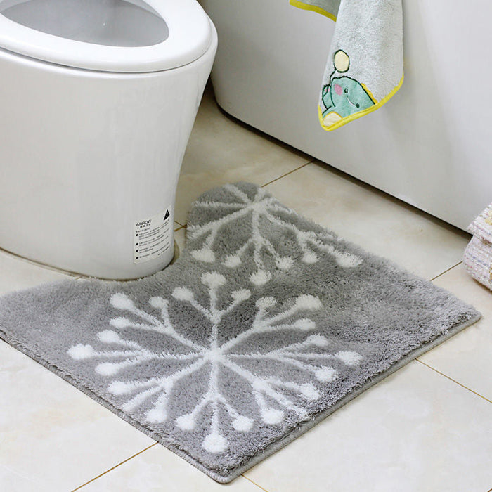 Feblilac Sunflower Cute and Warm Acrylic Fibers U-shape Bathroom Toilet Rugs and Lid Cover Toilet Seat Cover Kit