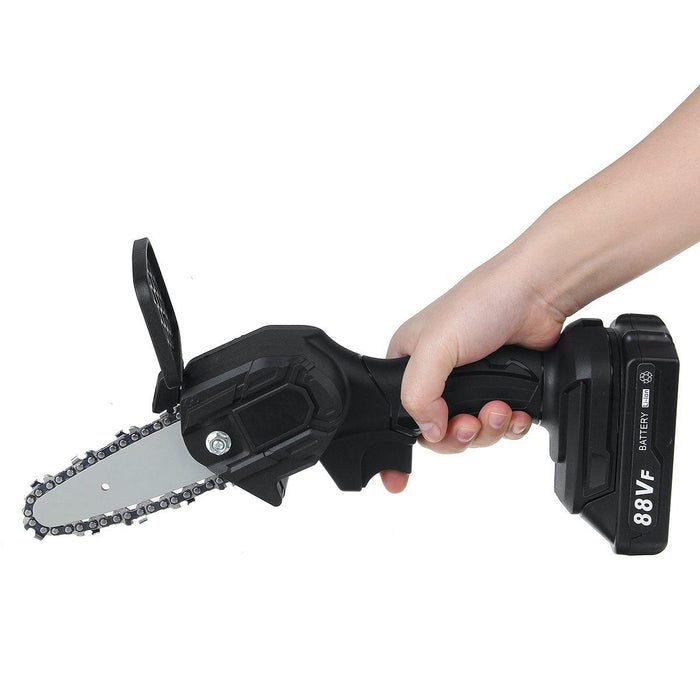 88V Electric Cordless One-Hand Saw Woodworking Chain Saw W/ 1/2pcs Battery