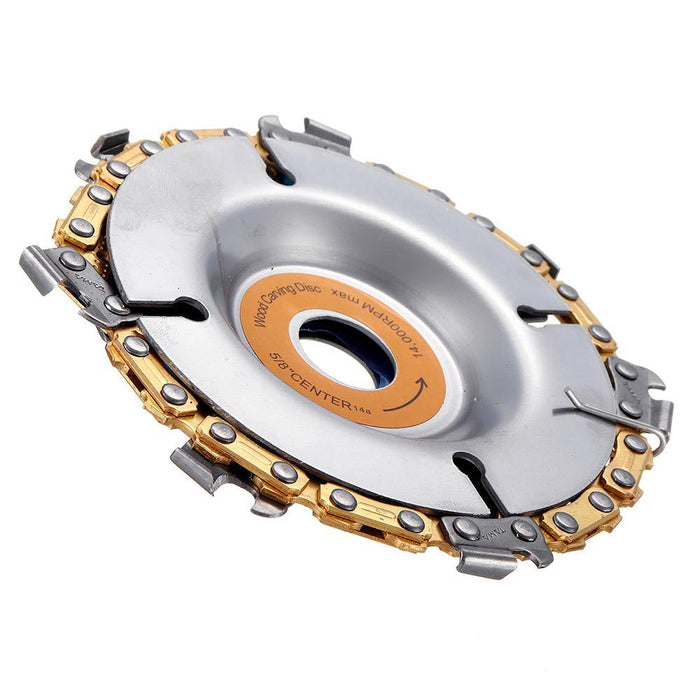 Drillpro 4-9 Inch Grinder Chain Disc 7-22 Tooth Wood Carving Disc For 100/115/125/180/235 Angle Grinder