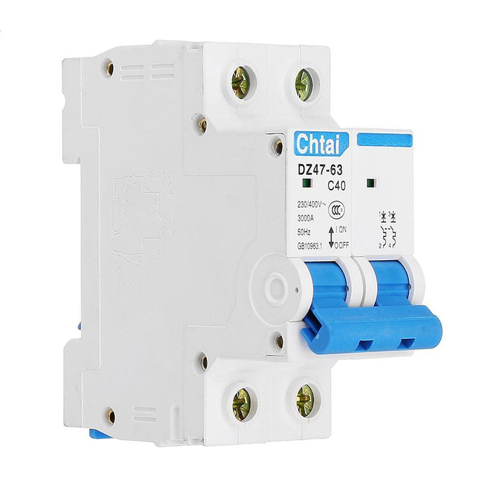 DZ47-63 2P 6/10/16/20/25/32/40/50/63A Miniature Circuit Breaker Air Switch For Overload Proetction