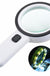 30X 12LED Lights High Magnification Magnifying Glass Double Lens Upgraded Magnifier Lamp Magnifying Glass