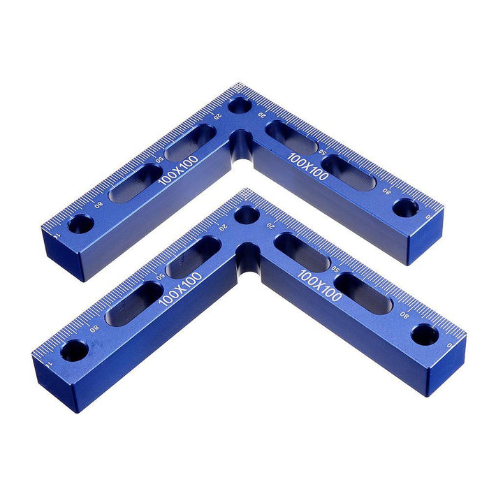 Drillpro 100mm Woodworking Precision Clamping Square L-Shaped Auxiliary Fixture Splicing Board Positioning Panel Fixed Clip Clamp Carpenter Square Ruler