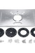 Aluminium Alloy Router Table Insert Plate with 4 Rings Screws for Woodworking Benches