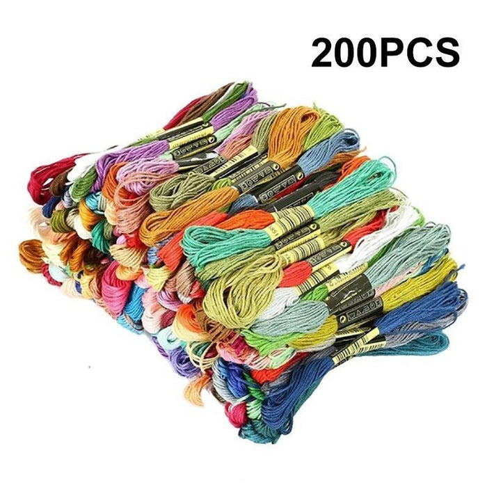 24/36/50/100/200PCS Cross Stitch Embroidery Thread 8m DIY Cotton Thread