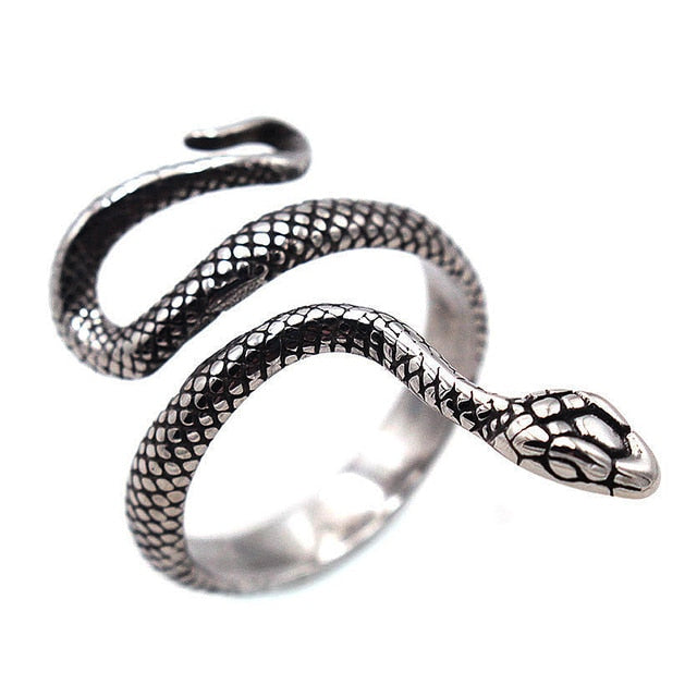 Retro Norse Mythology Men Ouroboros Ring - Okeihouse