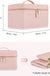 Large Makeup Bag, Travel Makeup Case Makeup Organizer Bag Train Case Cosmetic Bag for Makeup Brushes Palettes Sponge Toiletries,Pink