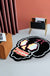 Feblilac Fashionable Black Pink Skull Mat, Anti-Slip Area Rug