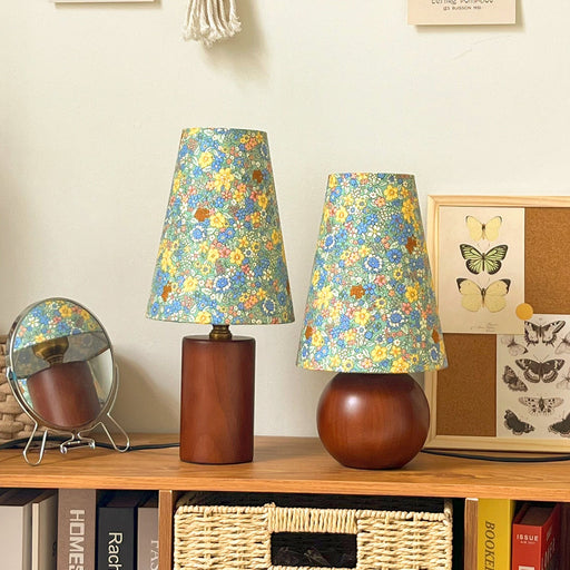 Flower Romantic Table Lamp Solid Wood Bedroom Study Decorative Lamp