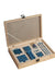 Blue Pure Copper Square Auspicious Cloud Incense Burner Set