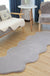 Feblilac White Grey Rabbit Hair Feel Bedroom Rug