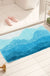 Feblilac Blue Gradient Mountain Tufted Bath Mat