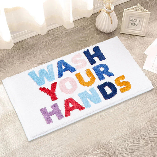 Feblilace Wash Your Hands Bath Mat