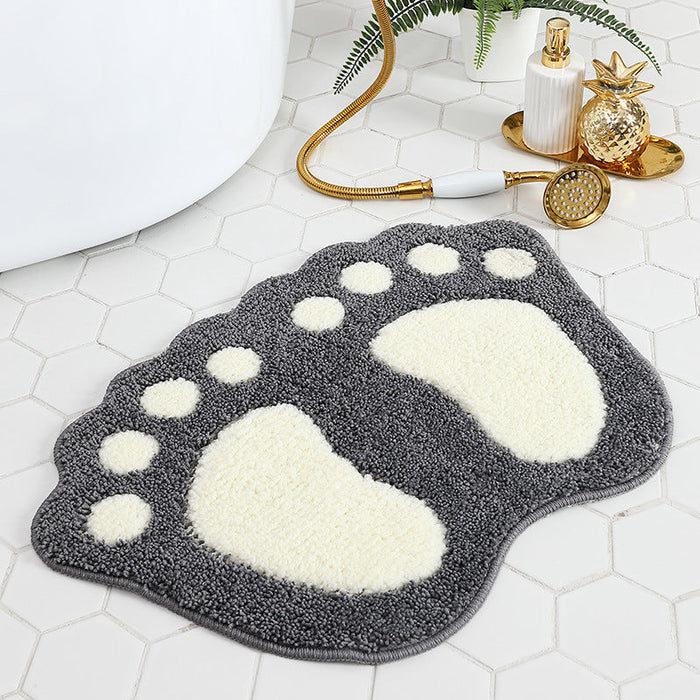 Feblilac The Nordic Cute Feet Bath Mat 40cmx60cm, 48cmx67cm