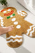 Cute Ginger Man Bath Mat, Gingerbread Man Cookies Bathroom Rug, 50x80cm / 19"x31"