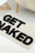 Feblilac Beige Get Naked Bath Mat, Cute Bathroom Rug