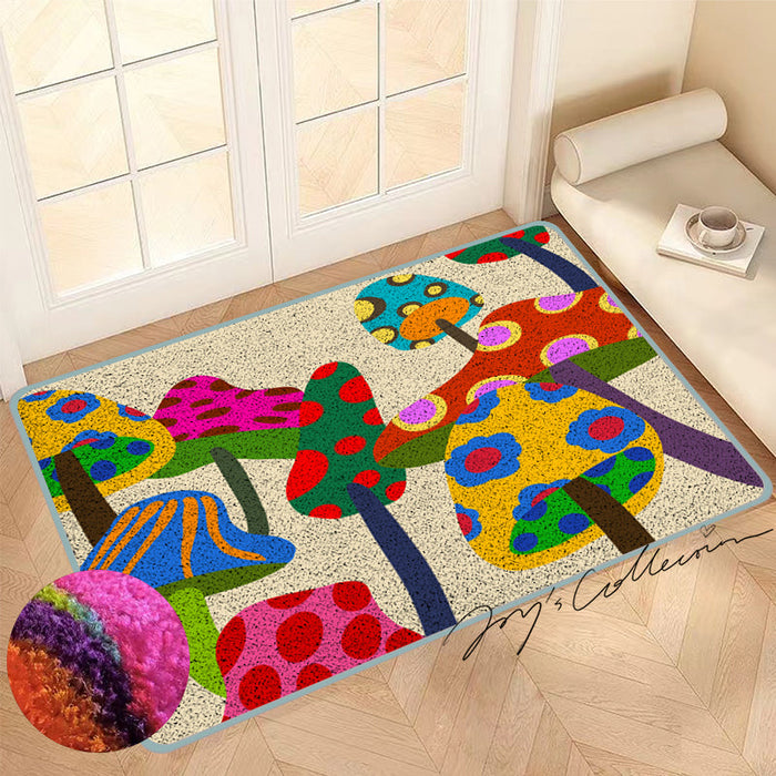 Feblilac Color Mushroom Nylon Door Mat