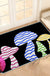 Feblilac Black Background Color Mushroom Nylon Door Mat