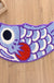 Feblilac Cute Red and Purple Koi Fish Bath Mat