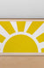 Feblilac Yellow Sun Pink Border PVC Coil Door Mat