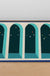 Feblilac Blue Background Window Night Sky PVC Coil Door Mat