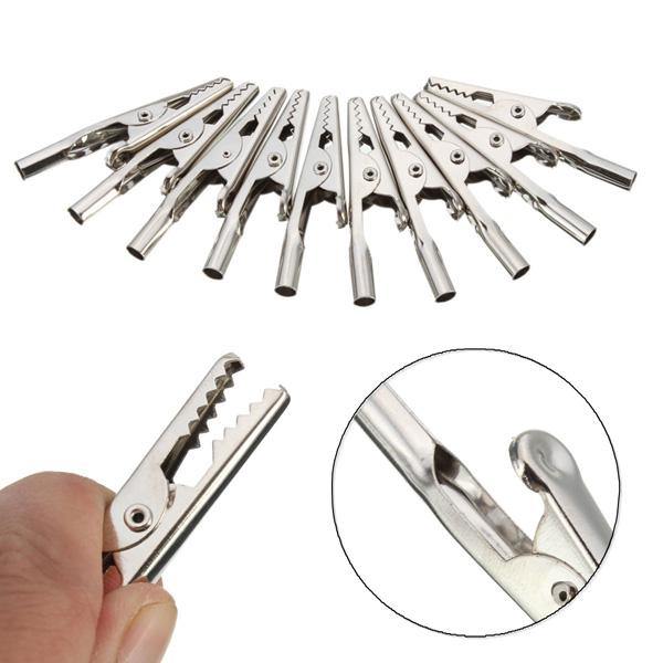 DANIU 10Pcs Iron Alligator Crocodile Test Clips Cable Lead Screw Fixing