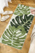 Feblilac Green Monstera Leaves Runner Mat, Tufted Mat for Bedroom or Bathroom, 19.7"x47.2"