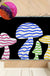 Feblilac Black Background Color Mushroom Nylon Door Mat